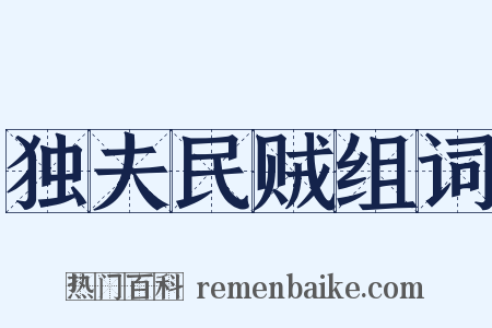 独夫民贼组词是什么意思的图片